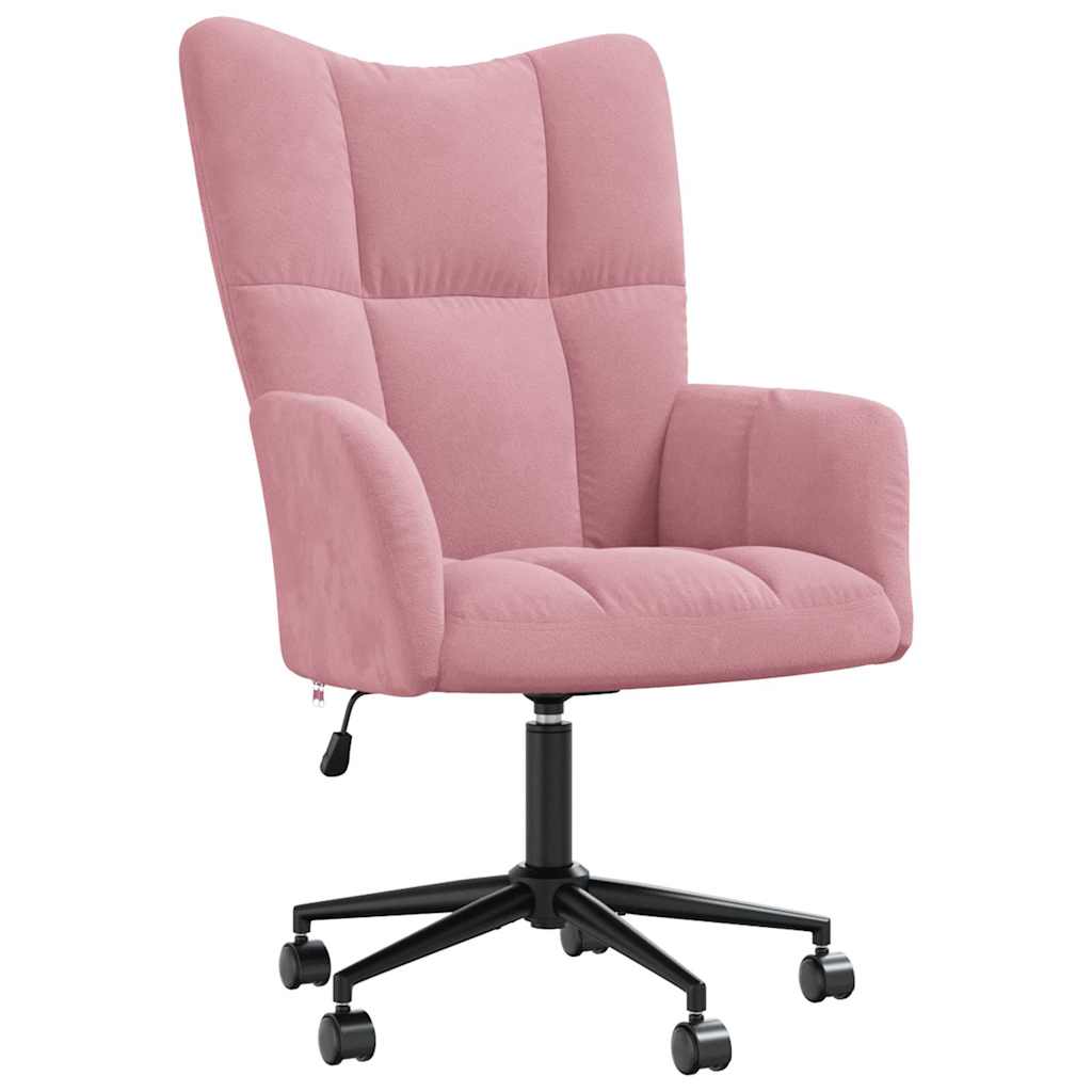 vidaXL Sillón de relax de terciopelo rosa